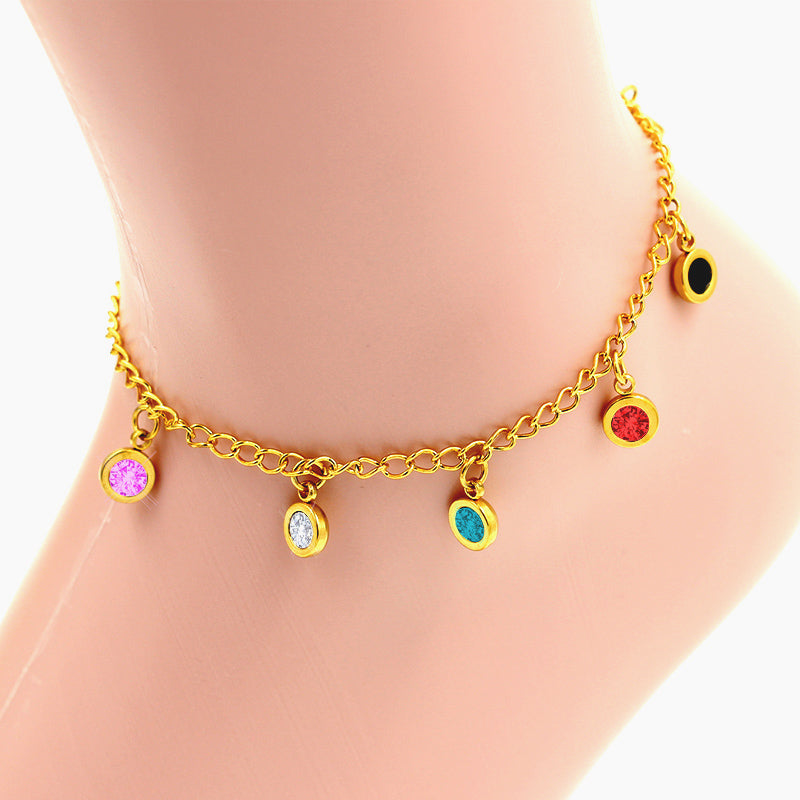 Gold soft anklet in different colors