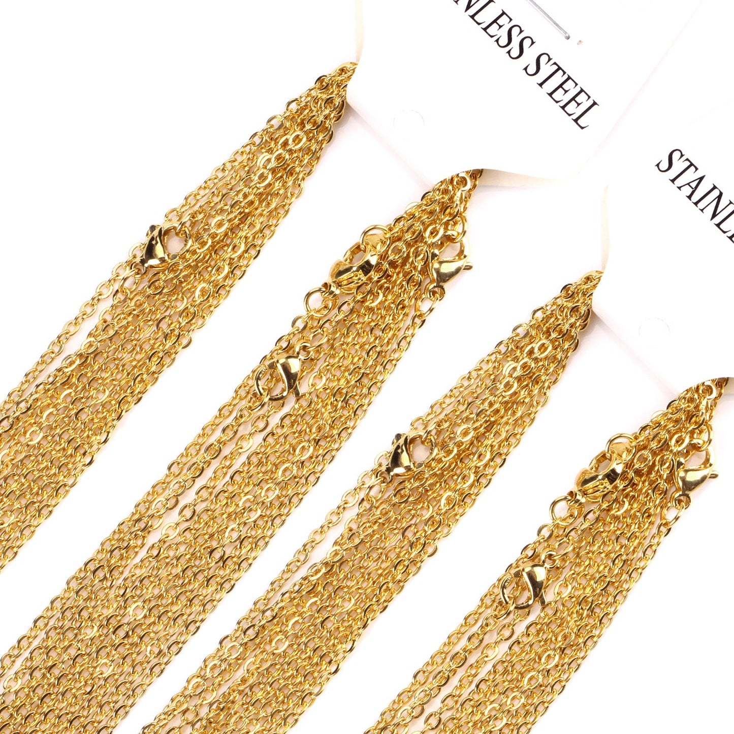 ASON 10pcs / 1mm~2mm Cross Link Stainless Steel