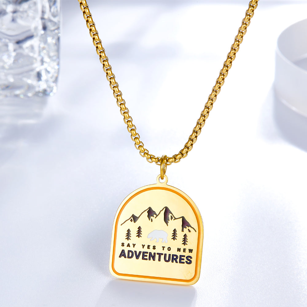 Arch Shape Environmental Protection Pattern Necklace