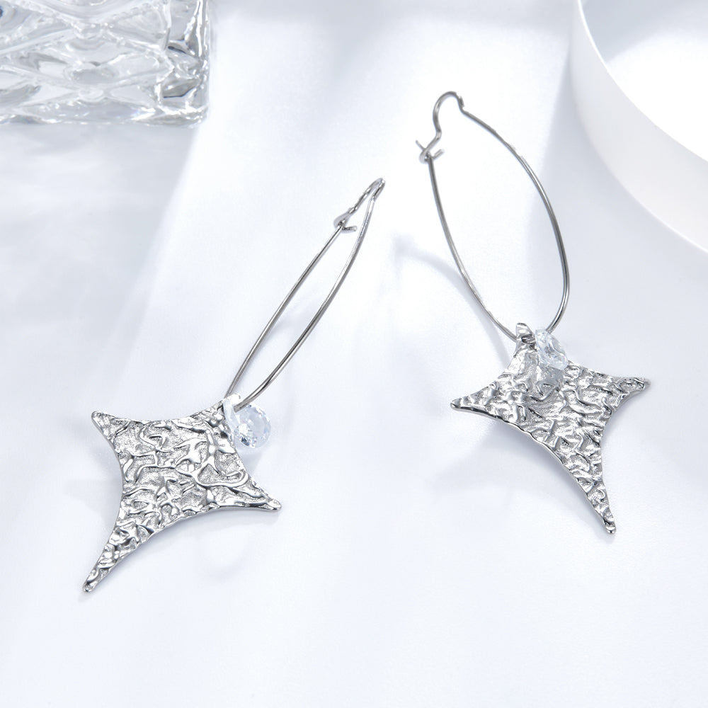 Fashion Stainless Steel 18k Gold Plated Earrings For Women
