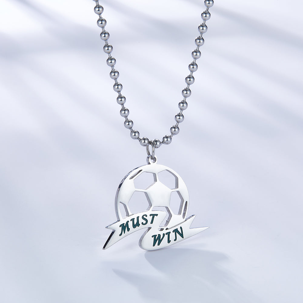 Fashion MUST WIN Football Accessories Necklace