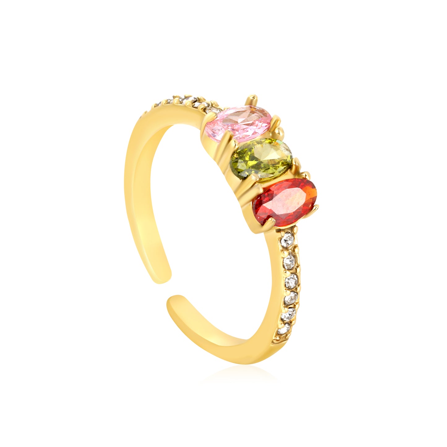 2025 New Design Rings Stainless Steel 18k Gold Plated Ring Sets for Girls