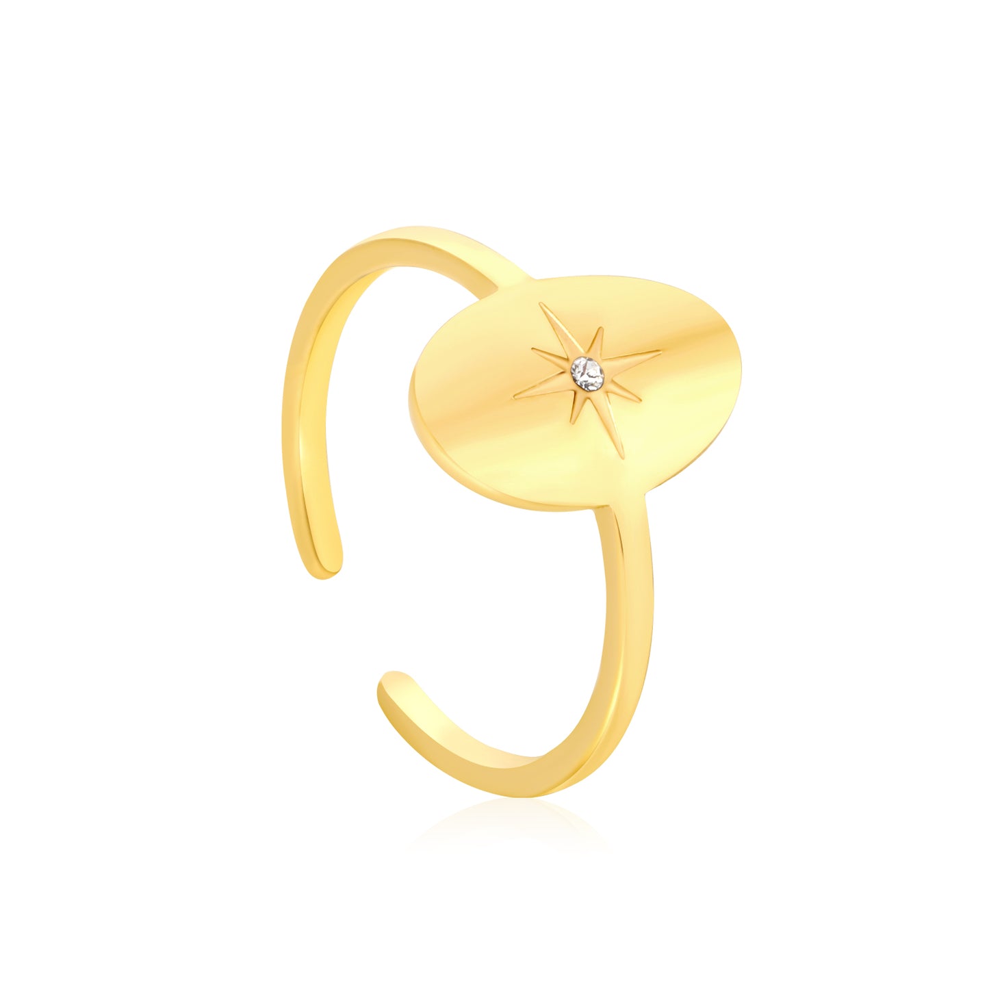 2025 New Design Rings Stainless Steel 18k Gold Plated Ring Sets for Girls