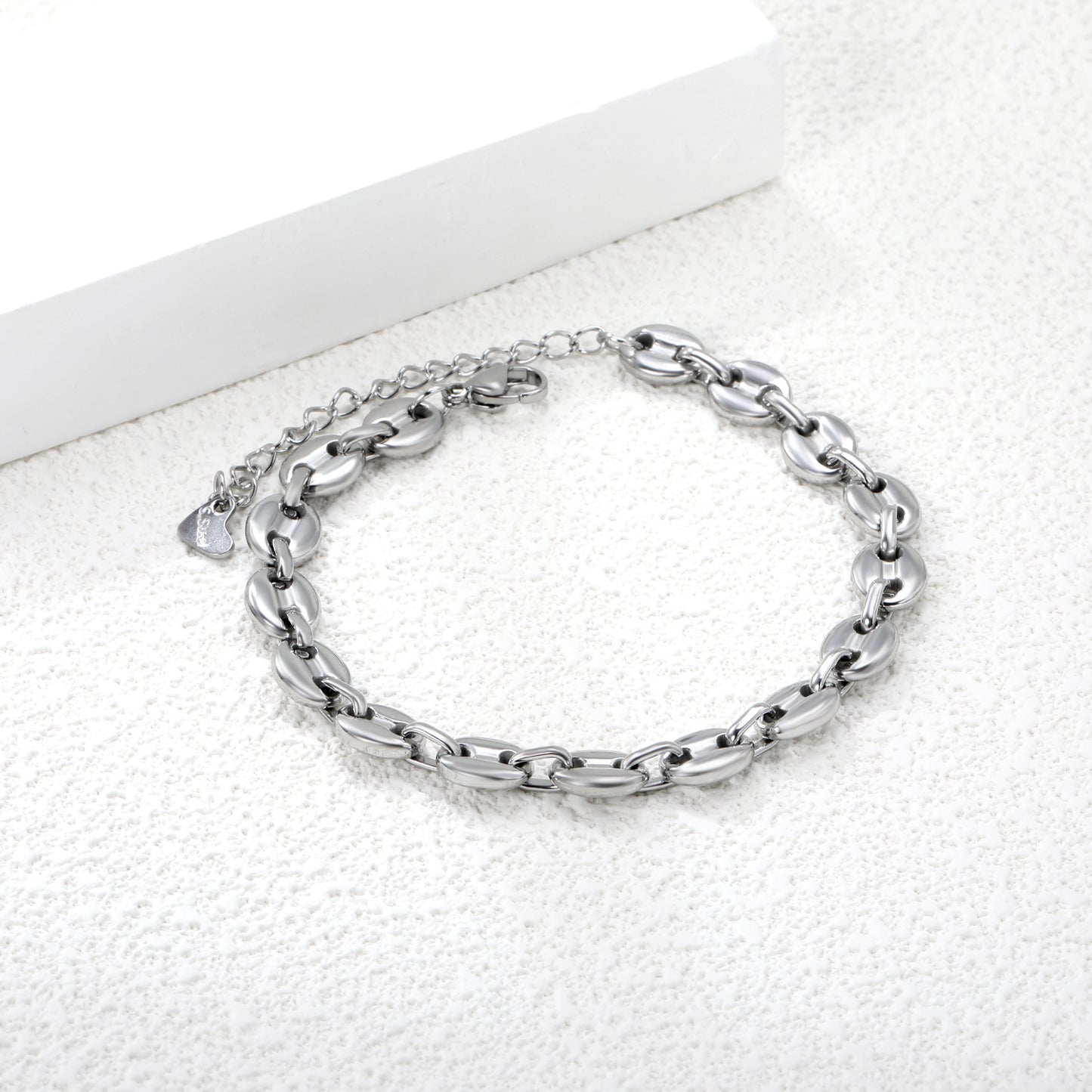 9.3*7.4mm Stainless Steel Silver Choker 18+5cm Chain Link Necklace Fashion Jewelry Classic Simple for Men Women Gift