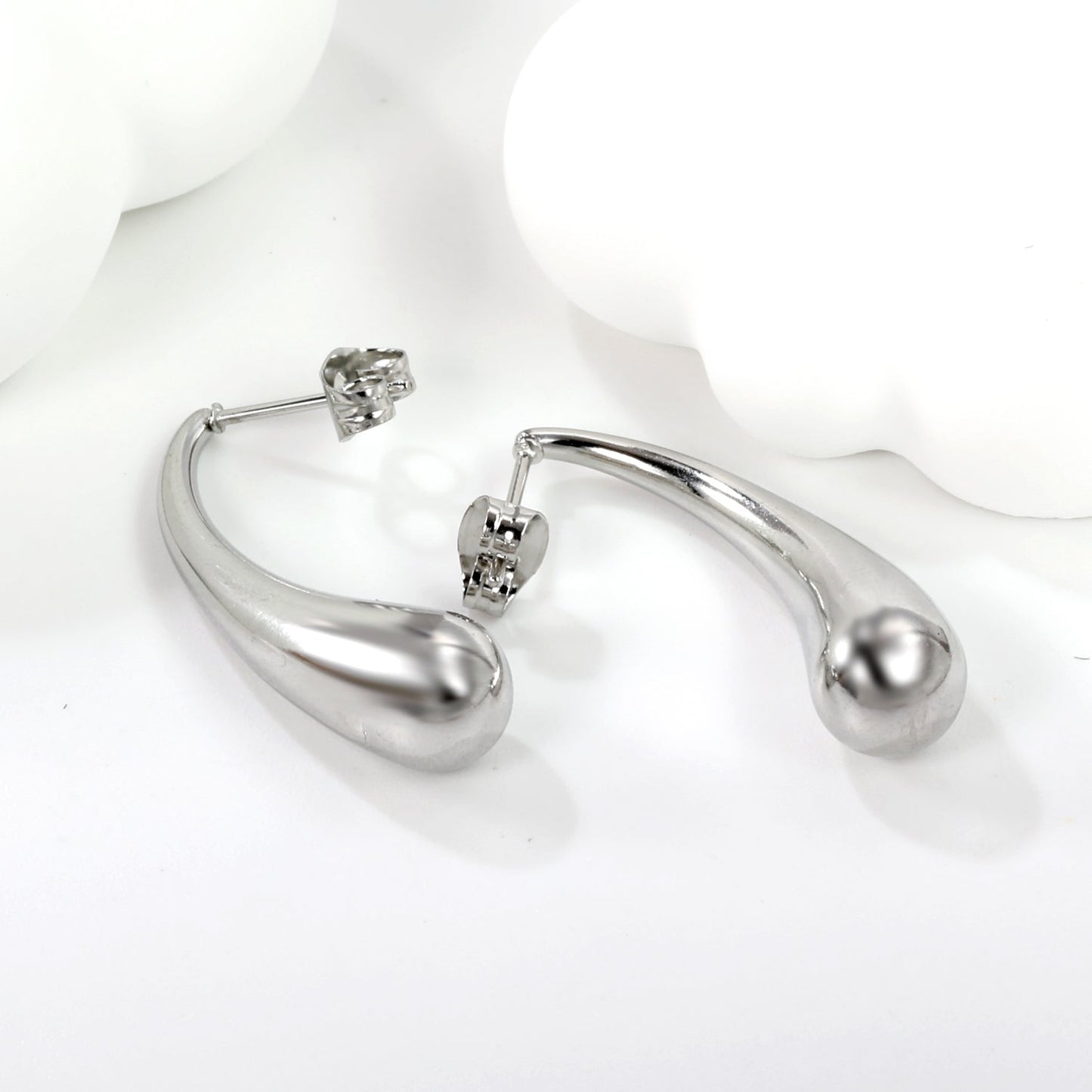 Long Teardrop Earrings 8*30mm Steel & Gold Color