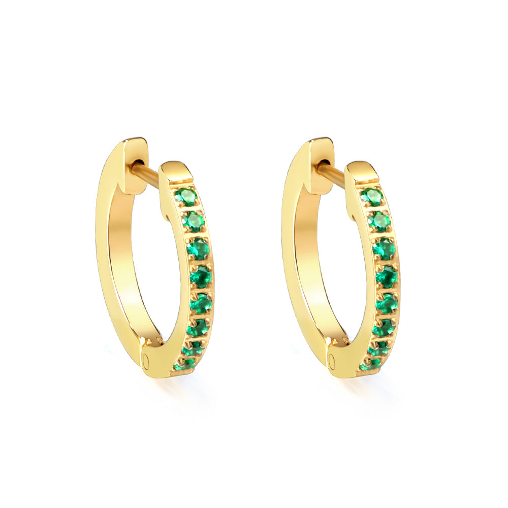 Round earrings with diamonds 1.8*15*16mm