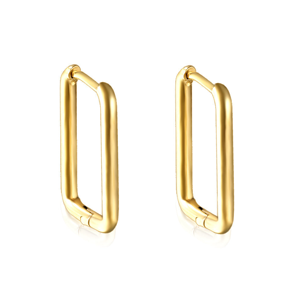 Rectangular ear buckle