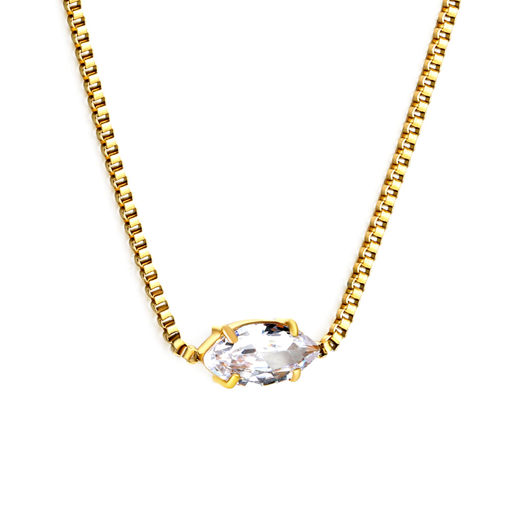 2024 New year 12 different colors diamond pendant necklace 42+5cm