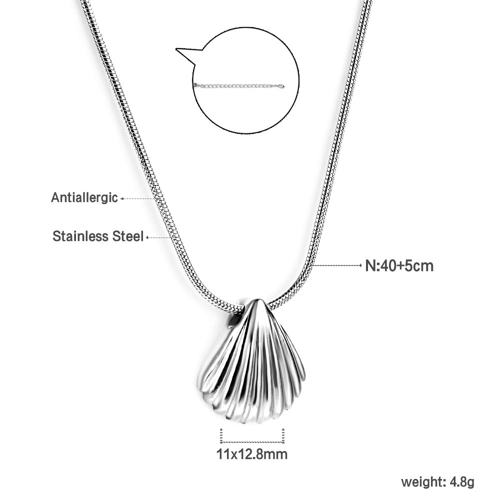 2024 New Year Shell Pendant Necklace 40+5cm