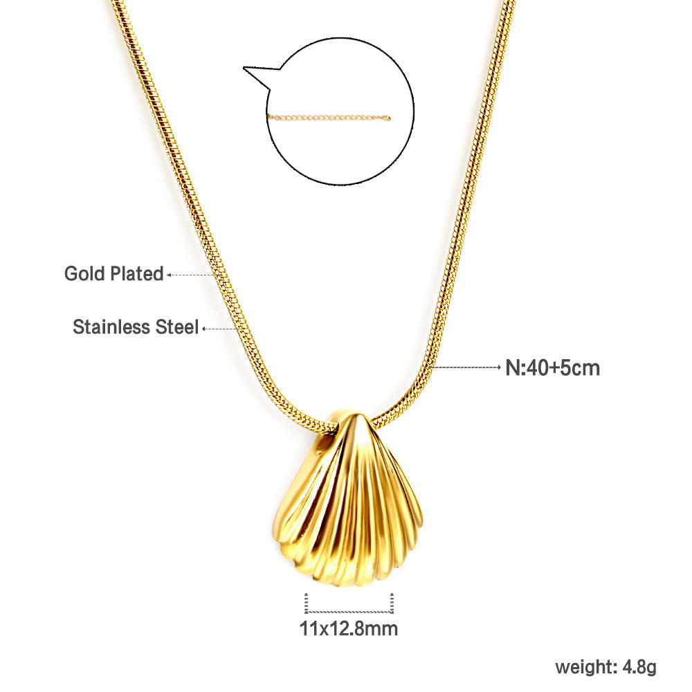 2024 New Year Shell Pendant Necklace 40+5cm