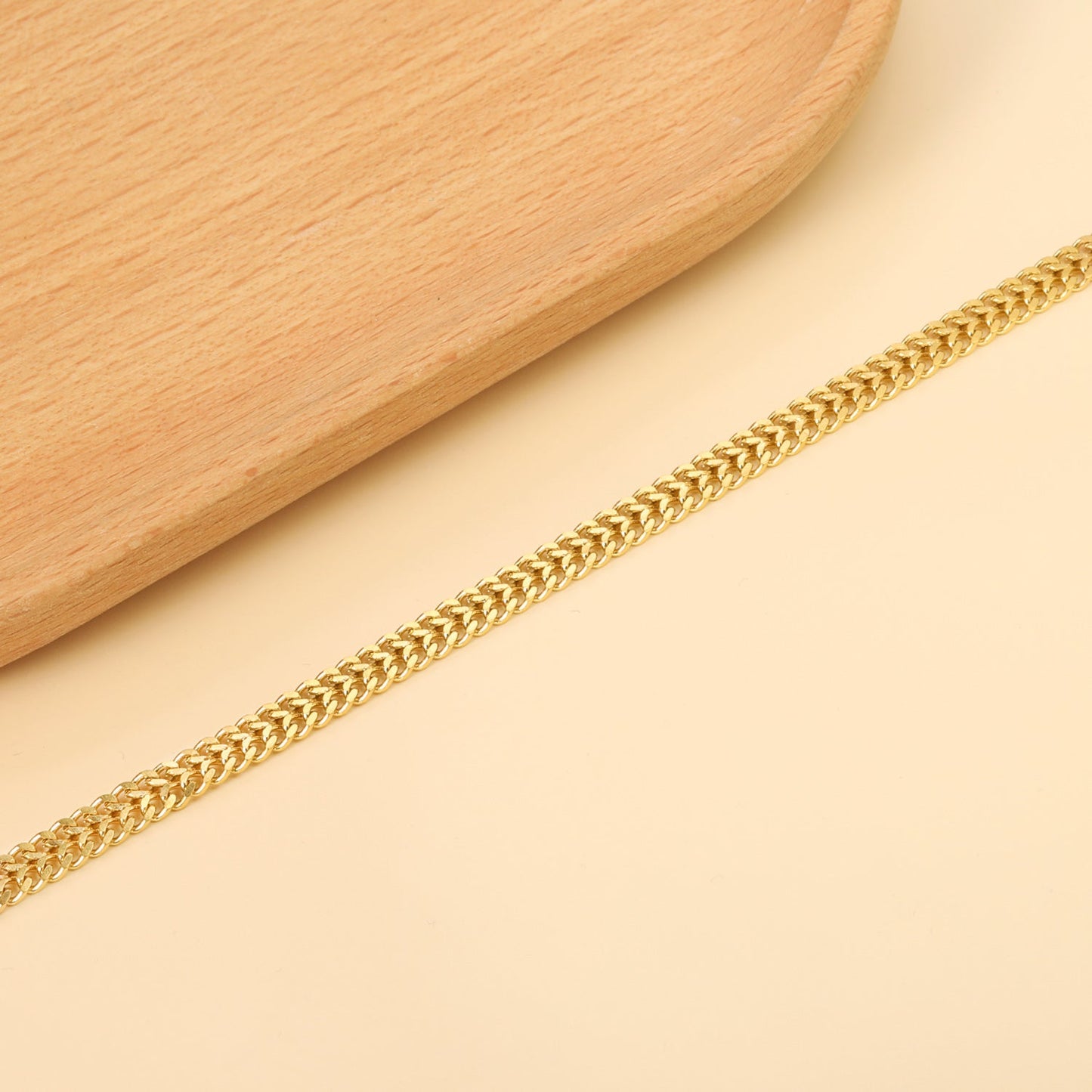 Wholesale Double Spell Matching Chain Bracelet 19+5cm Golden