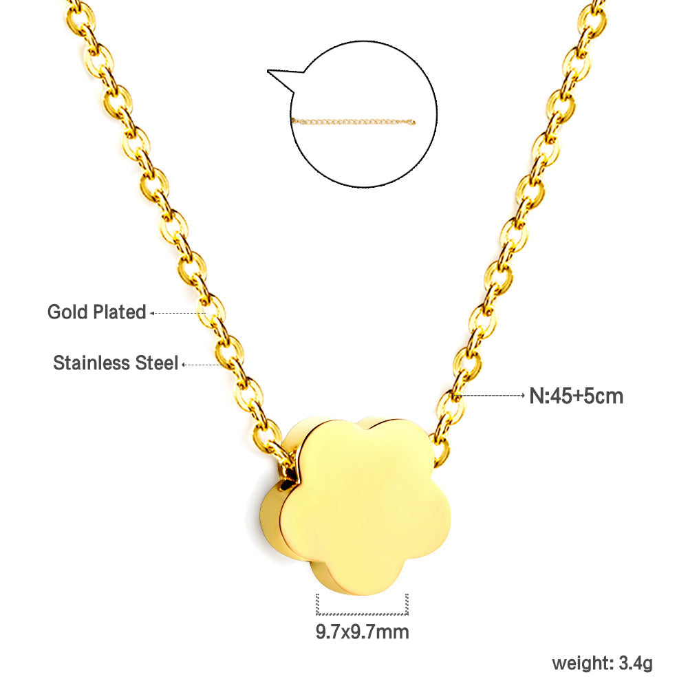 2024 New Year Peach Blossom Pendant Necklace 45+5cm