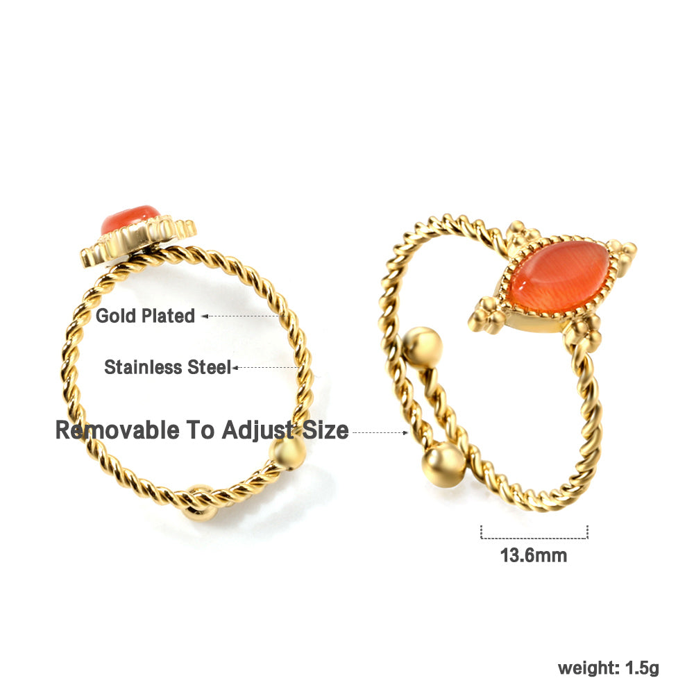 Vintage versatile elegant niche stainless steel ring