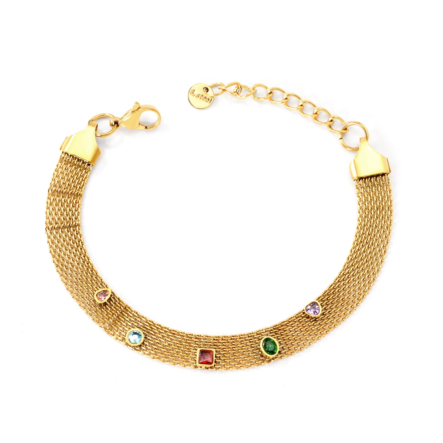 18K Gold Plated Stainless Steel Fashion Waterproof Jewelry Bracelets for Women