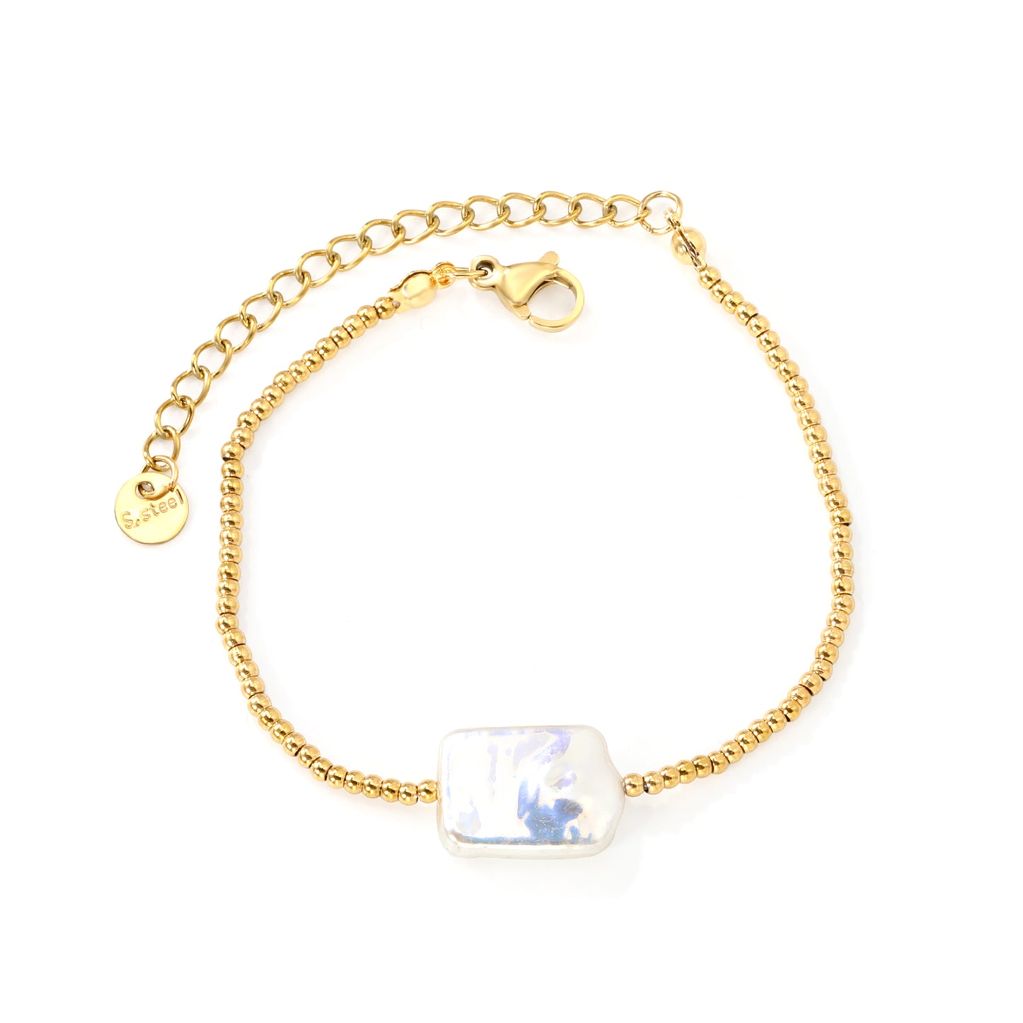 18K Gold Plated Stainless Steel Fashion Waterproof Jewelry Bracelets for Women