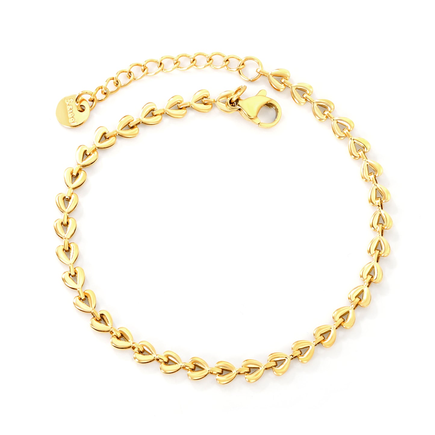 18K Gold Plated Stainless Steel Fashion Waterproof Jewelry Bracelets for Women