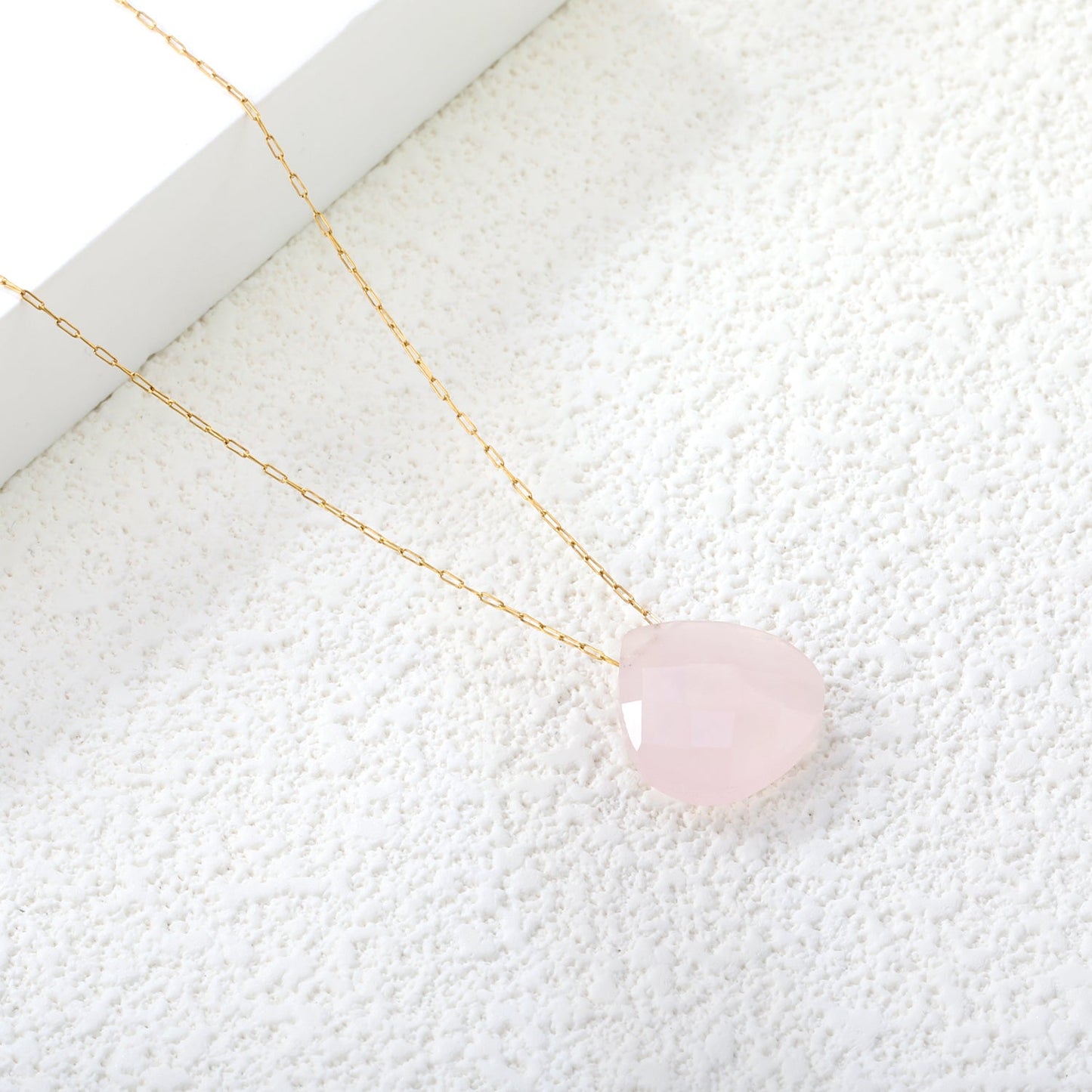 15.3mm Rhodochrosite/Yellow Tiger Stone/Dark Blue Stone/Green Stone/Amethyst/Pink Stone Pendant 0.3 Elongated Chain*40+5cm+6mm Round Plaque Necklace Gold Color