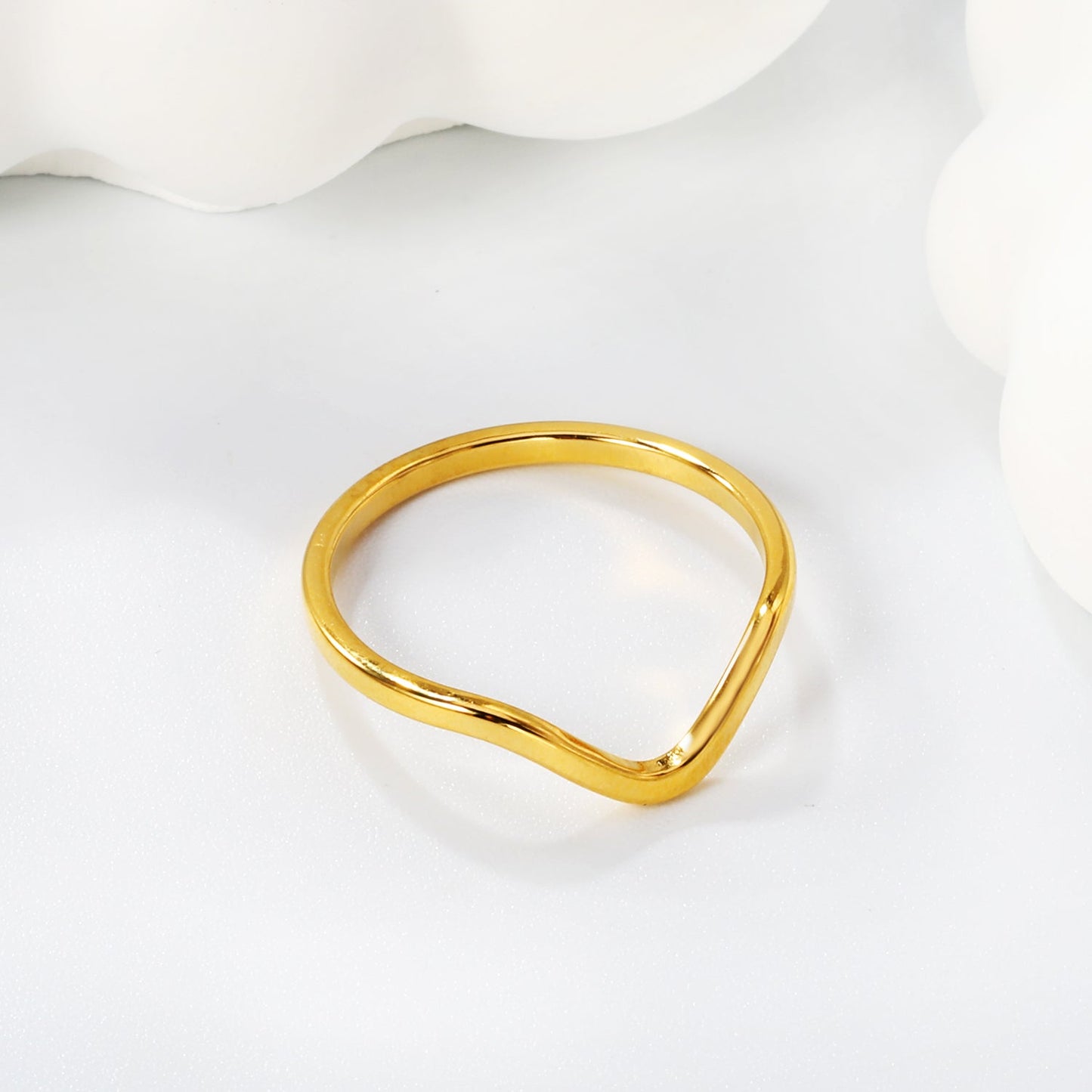 New cutting curved pointed shaped stainless steel ring