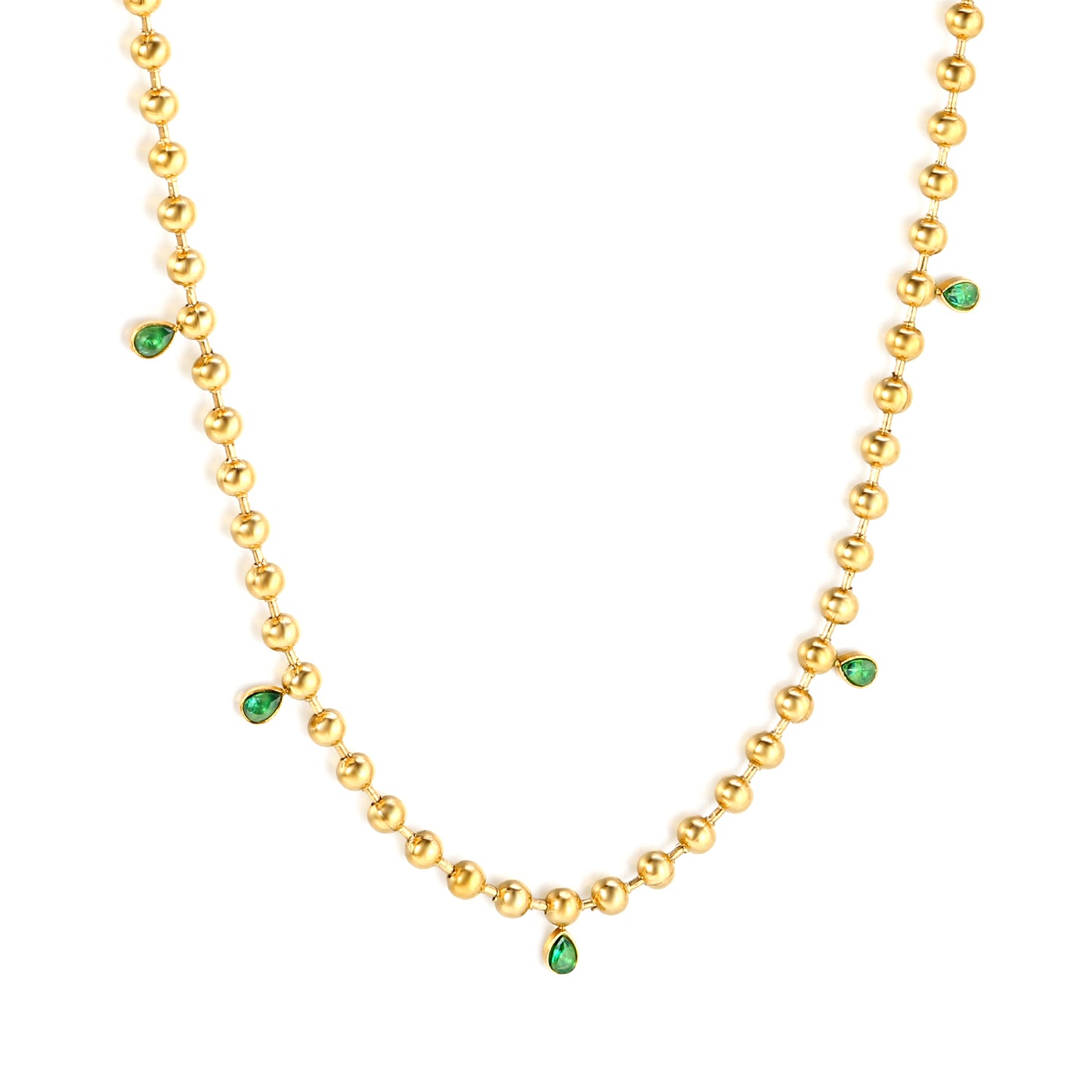 Necklace Waterproof & Hypoallergenic Stainless Steel Dainty Zircon Necklace
