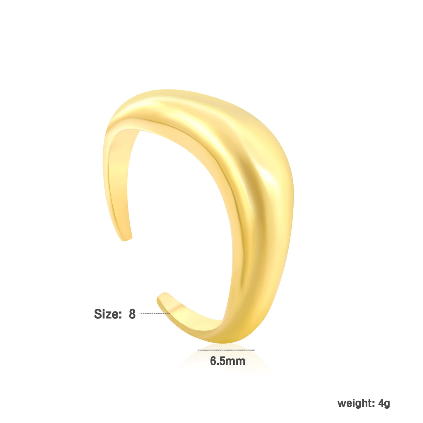 2025 New Design Rings Stainless Steel 18k Gold Plated Ring Sets for Girls