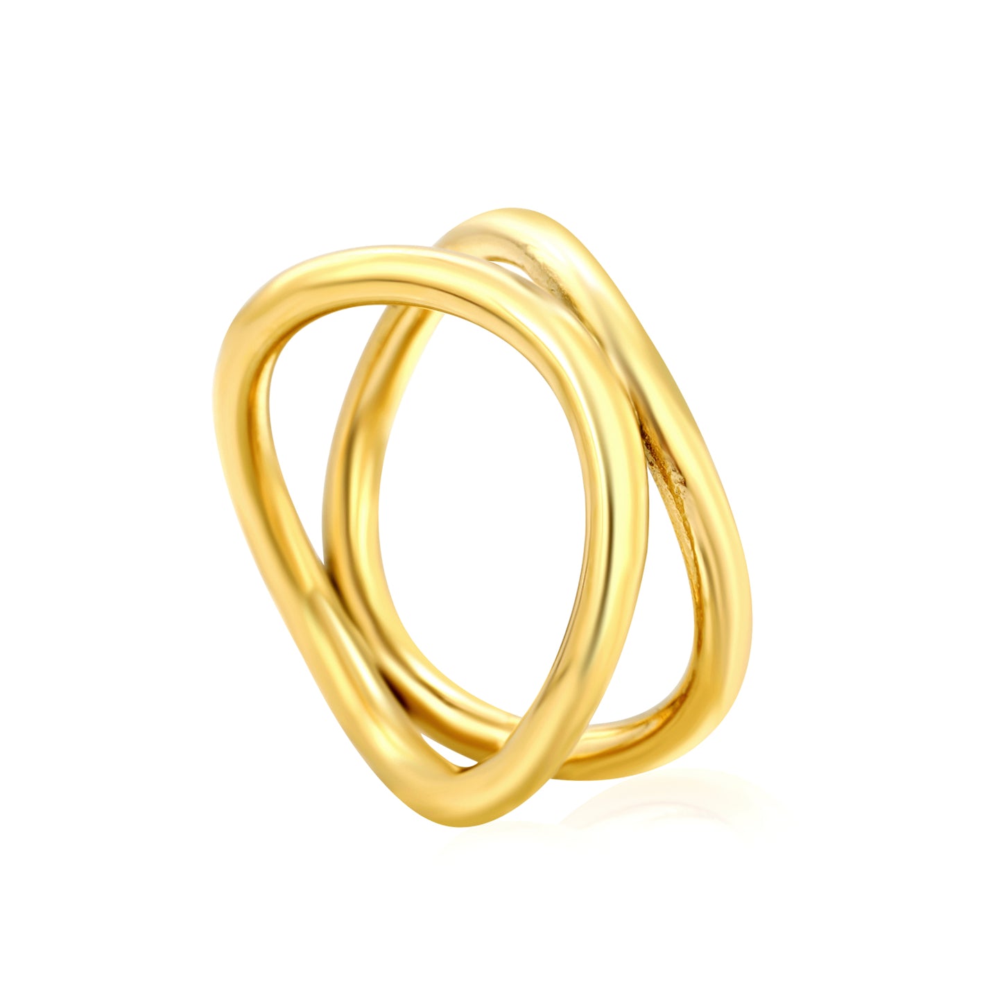 2025 New Design Rings Stainless Steel 18k Gold Plated Ring Sets for Girls