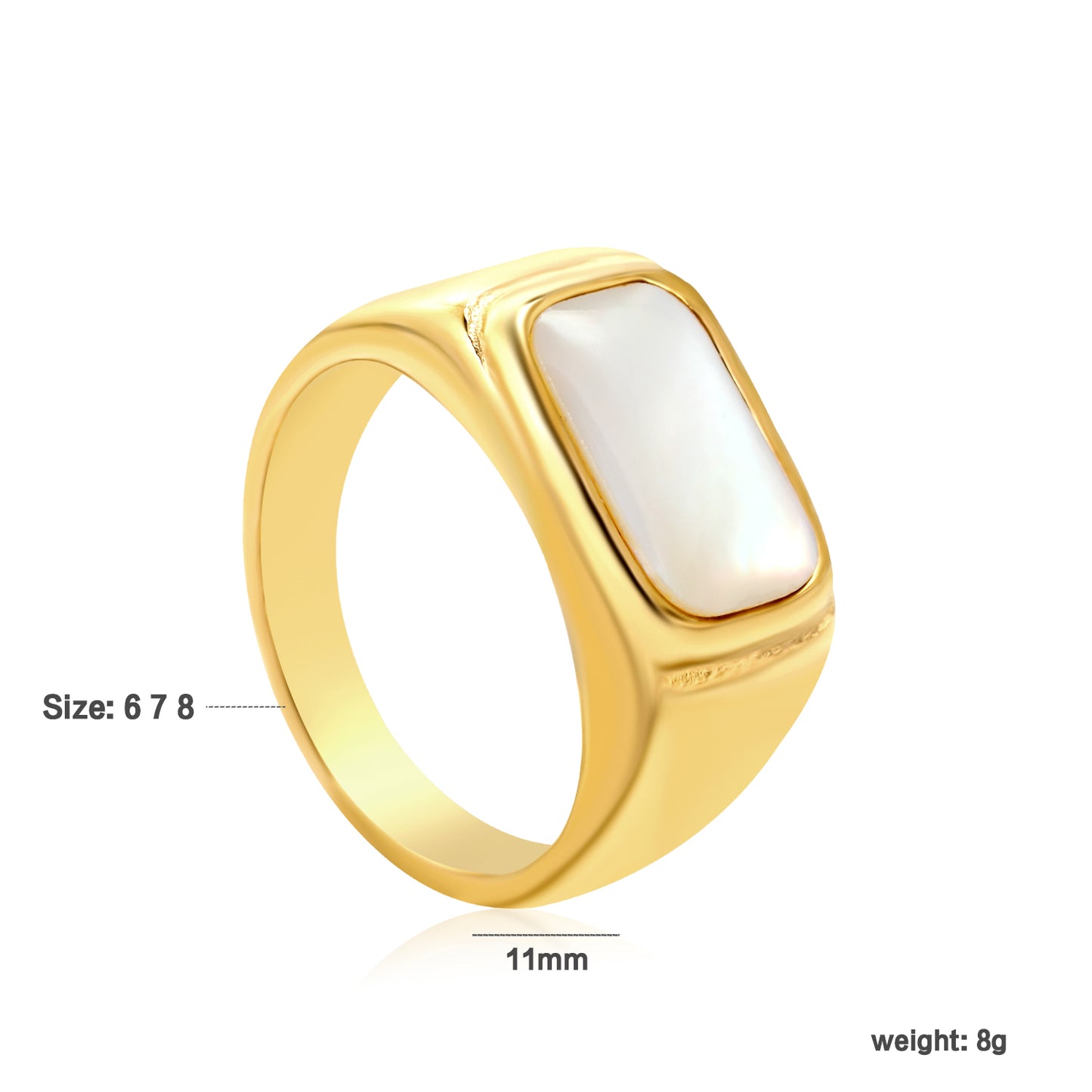 2025 New Design Rings Stainless Steel 18k Gold Plated Ring Sets for Girls