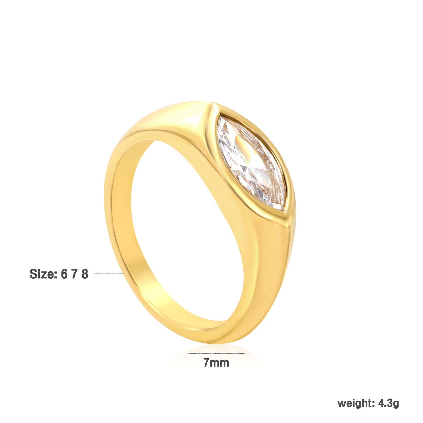 2025 New Design Rings Stainless Steel 18k Gold Plated Ring Sets for Girls
