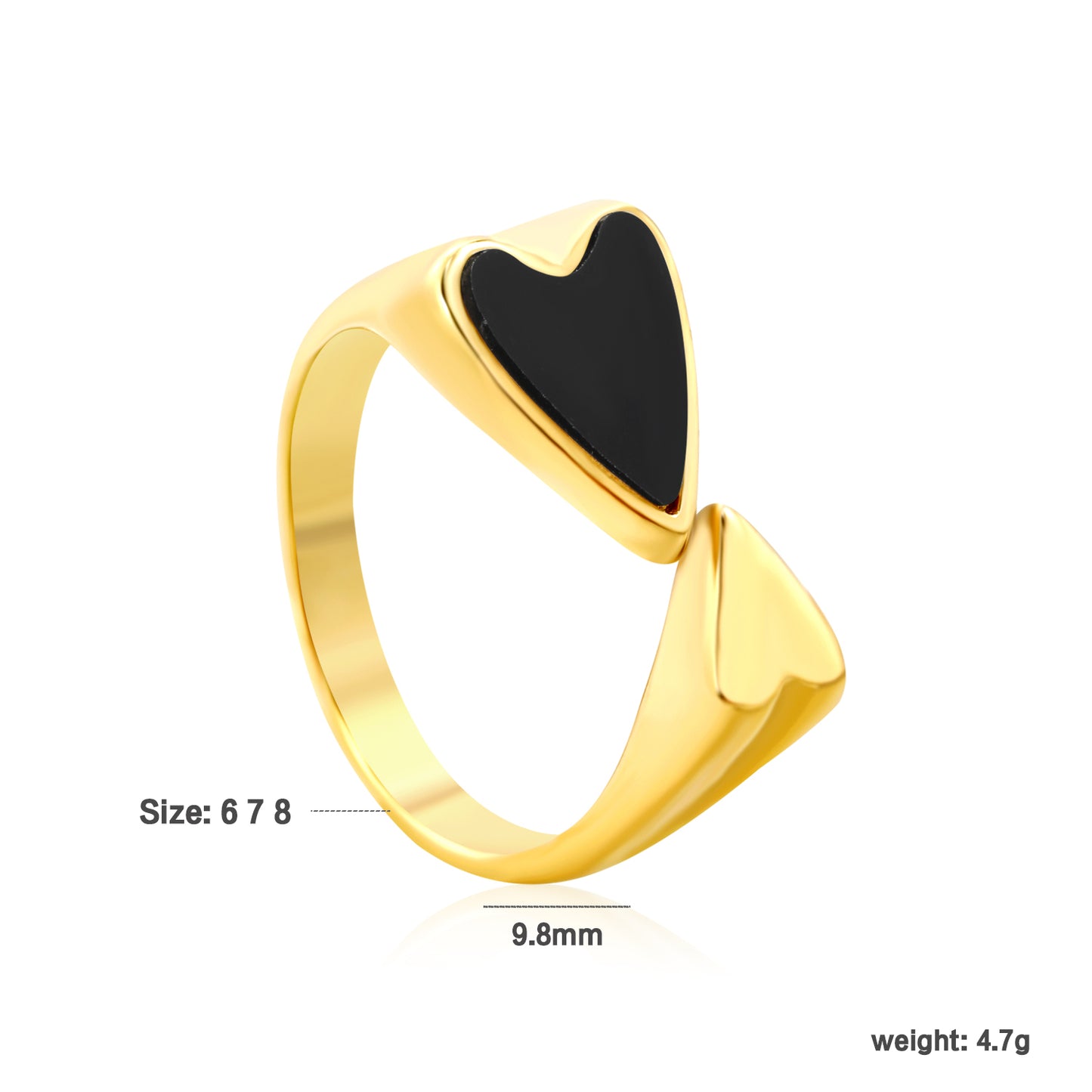 2025 New Design Rings Stainless Steel 18k Gold Plated Ring Sets for Girls