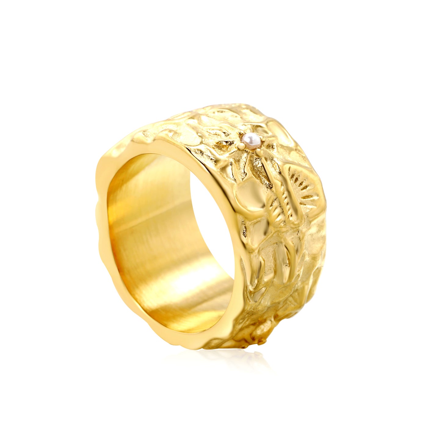 2025 New Design Rings Stainless Steel 18k Gold Plated Ring Sets for Girls
