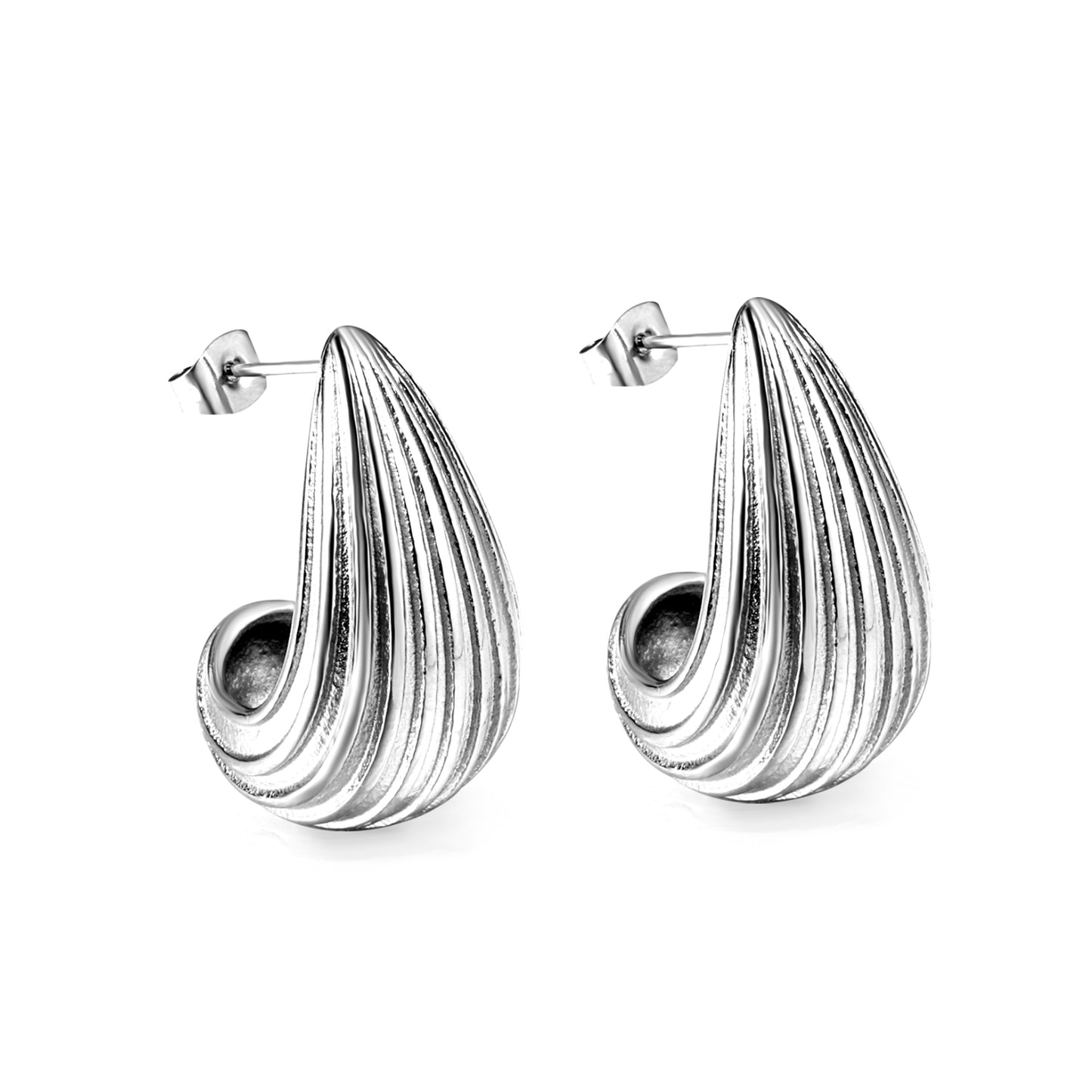 Wholesale Stainless Steel Water Drop Earrings – 18K Gold Plated, Hypoallergenic Jewelry in Bulk