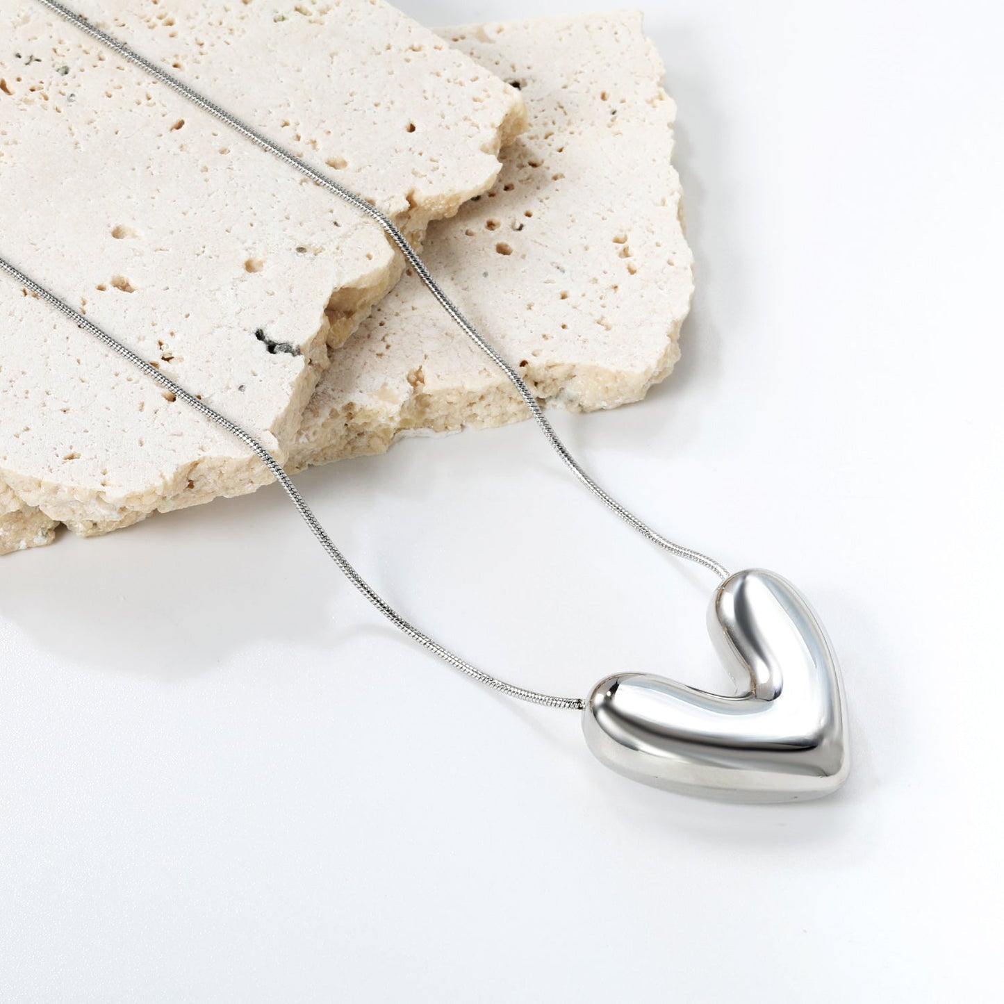 Wholesale 25*22mm heart pendant necklace 40+5cm