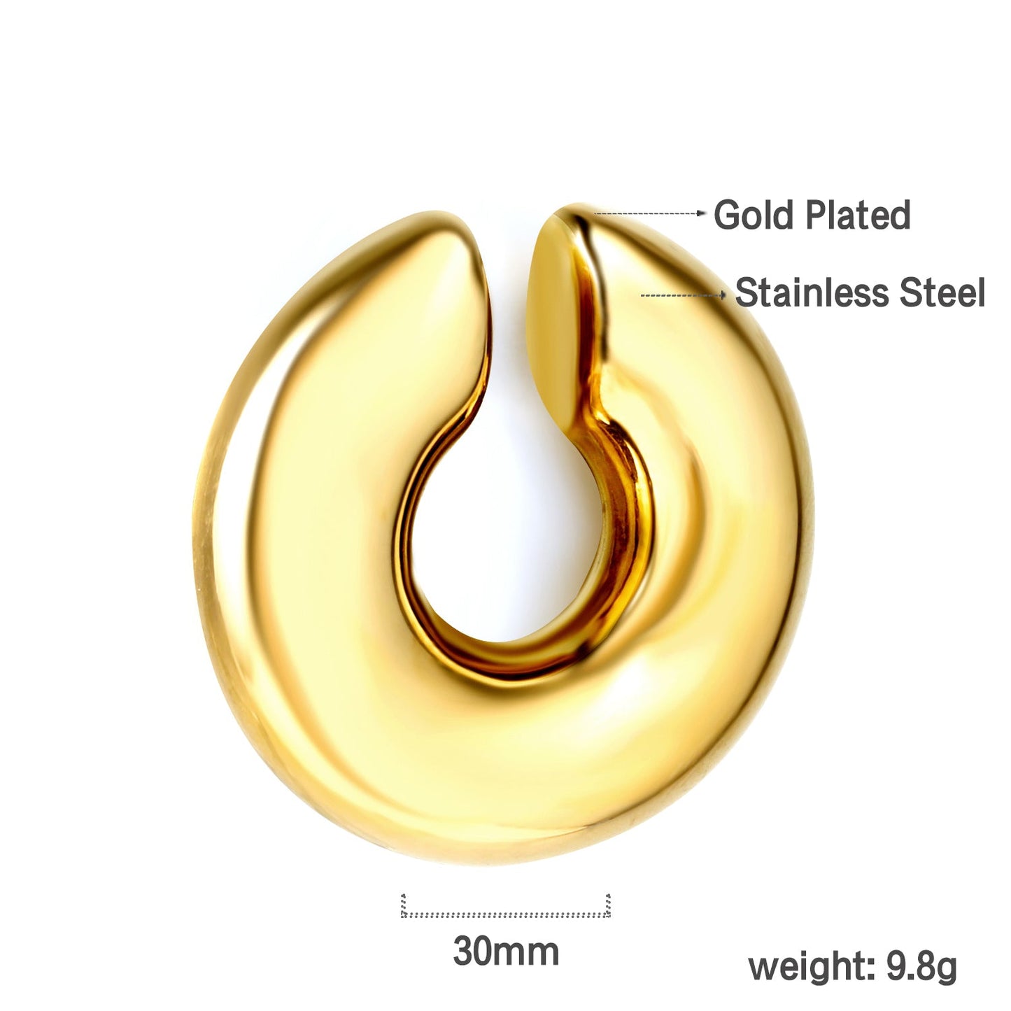 C-shaped ear clip 30mm