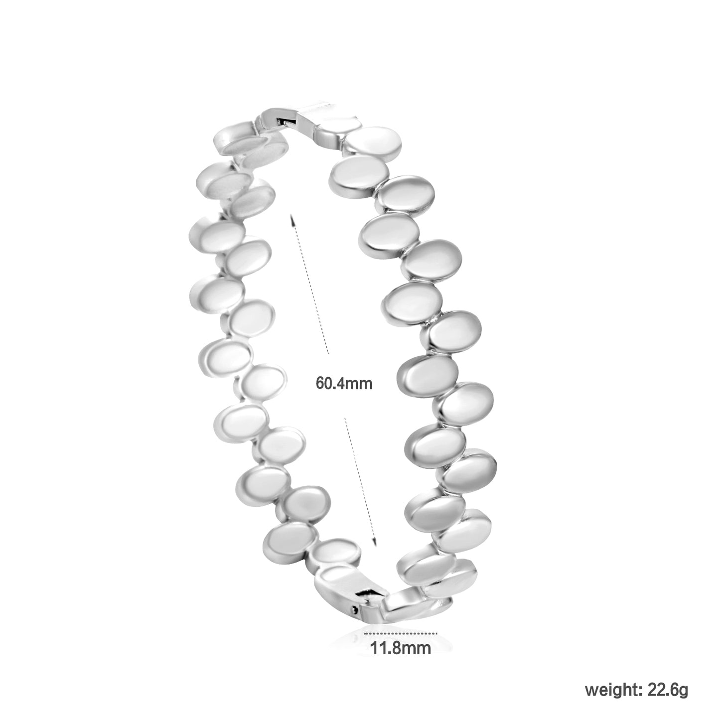 ✨ Precision-Fit Bangle Wholesale 11.8mm Width + 2.9mm Thickness | 60.4mm Inner Diameter | Dual-Tone Stainless Jewelry