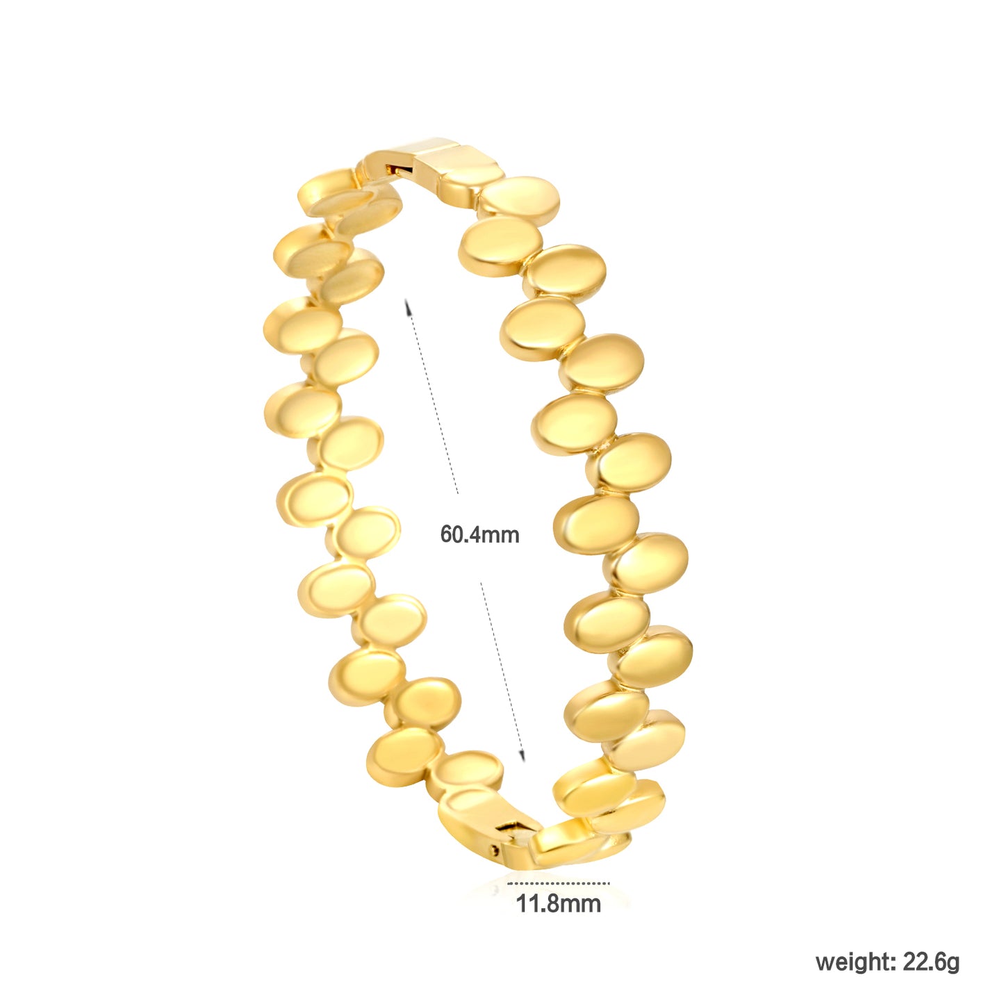 ✨ Precision-Fit Bangle Wholesale 11.8mm Width + 2.9mm Thickness | 60.4mm Inner Diameter | Dual-Tone Stainless Jewelry