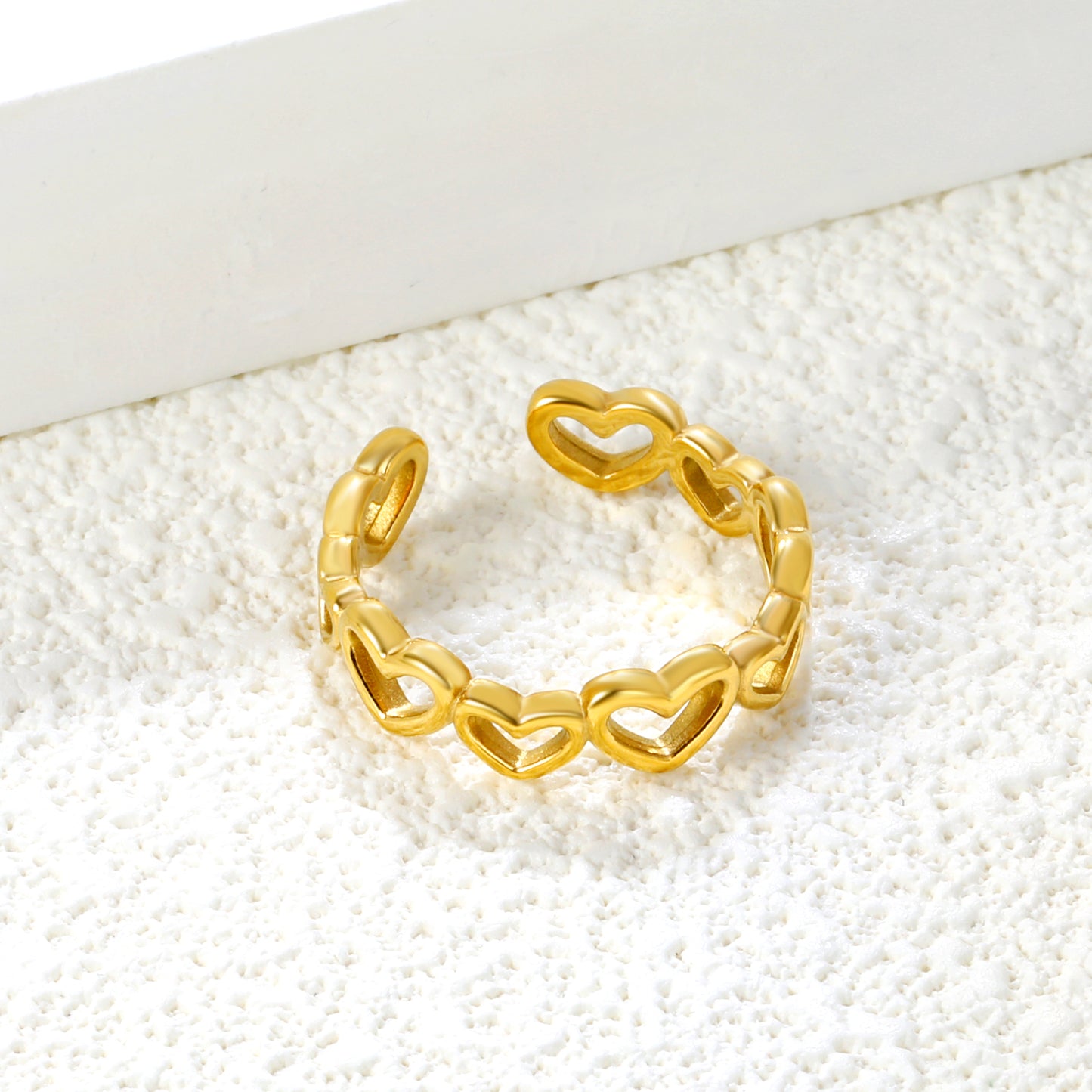 ✨ Wholesale Adjustable Gold Open Ring Set - 7.1mm & 5.7mm Stackable Bands (Stainless Steel|Size 8|2g Each)