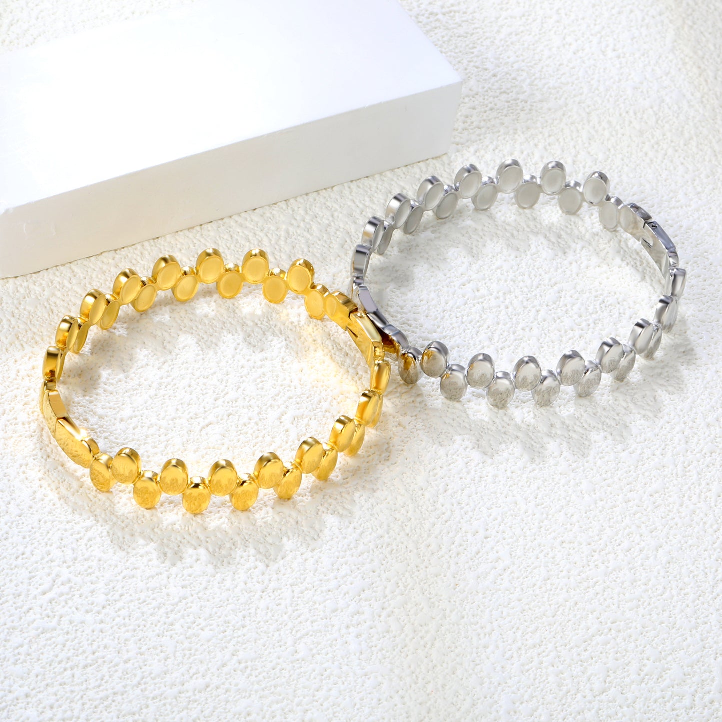✨ Precision-Fit Bangle Wholesale 11.8mm Width + 2.9mm Thickness | 60.4mm Inner Diameter | Dual-Tone Stainless Jewelry