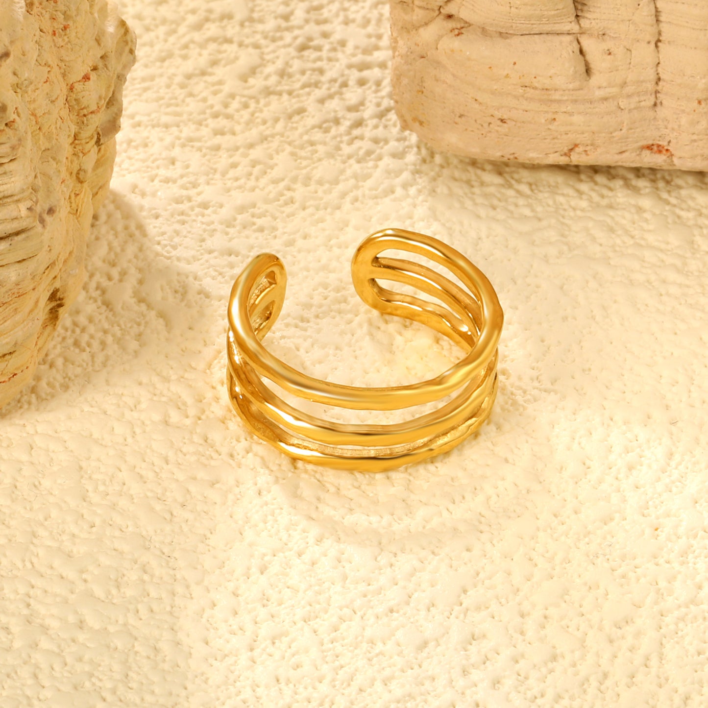 ✨ Premium 8.1mm Open Ring Wholesale Removable Sizing | Heavy 3g Build | Gold Stainless Steel Jewelry Bulk