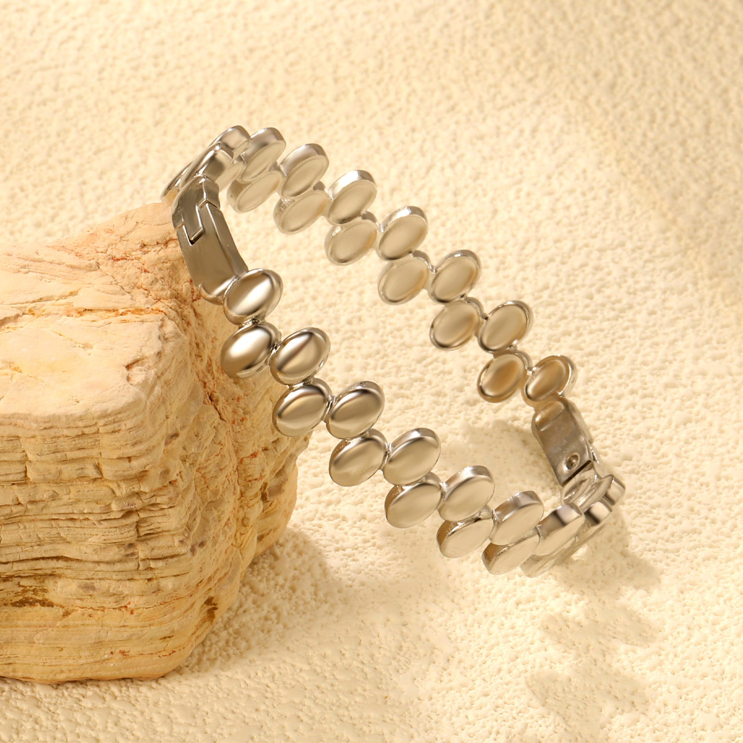 ✨ Precision-Fit Bangle Wholesale 11.8mm Width + 2.9mm Thickness | 60.4mm Inner Diameter | Dual-Tone Stainless Jewelry