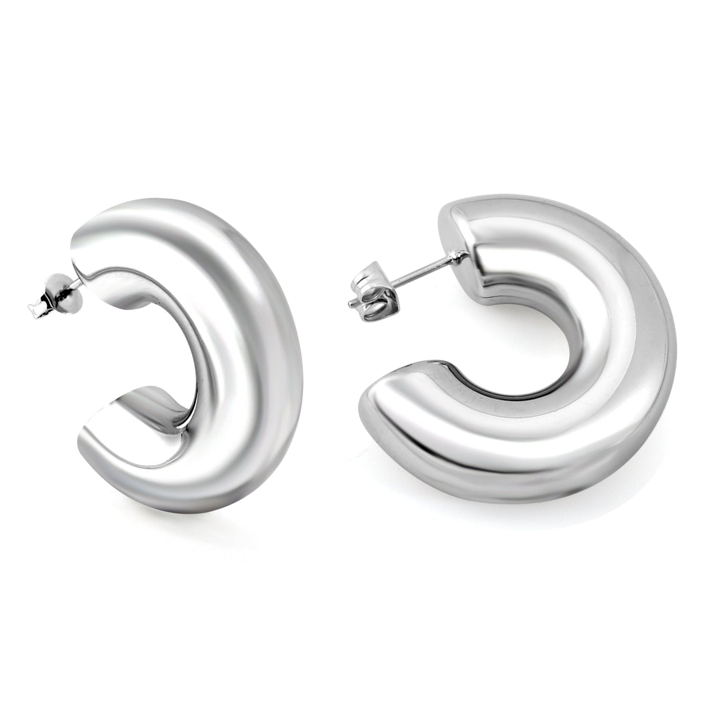 C-shaped earrings 10.5*31mm
