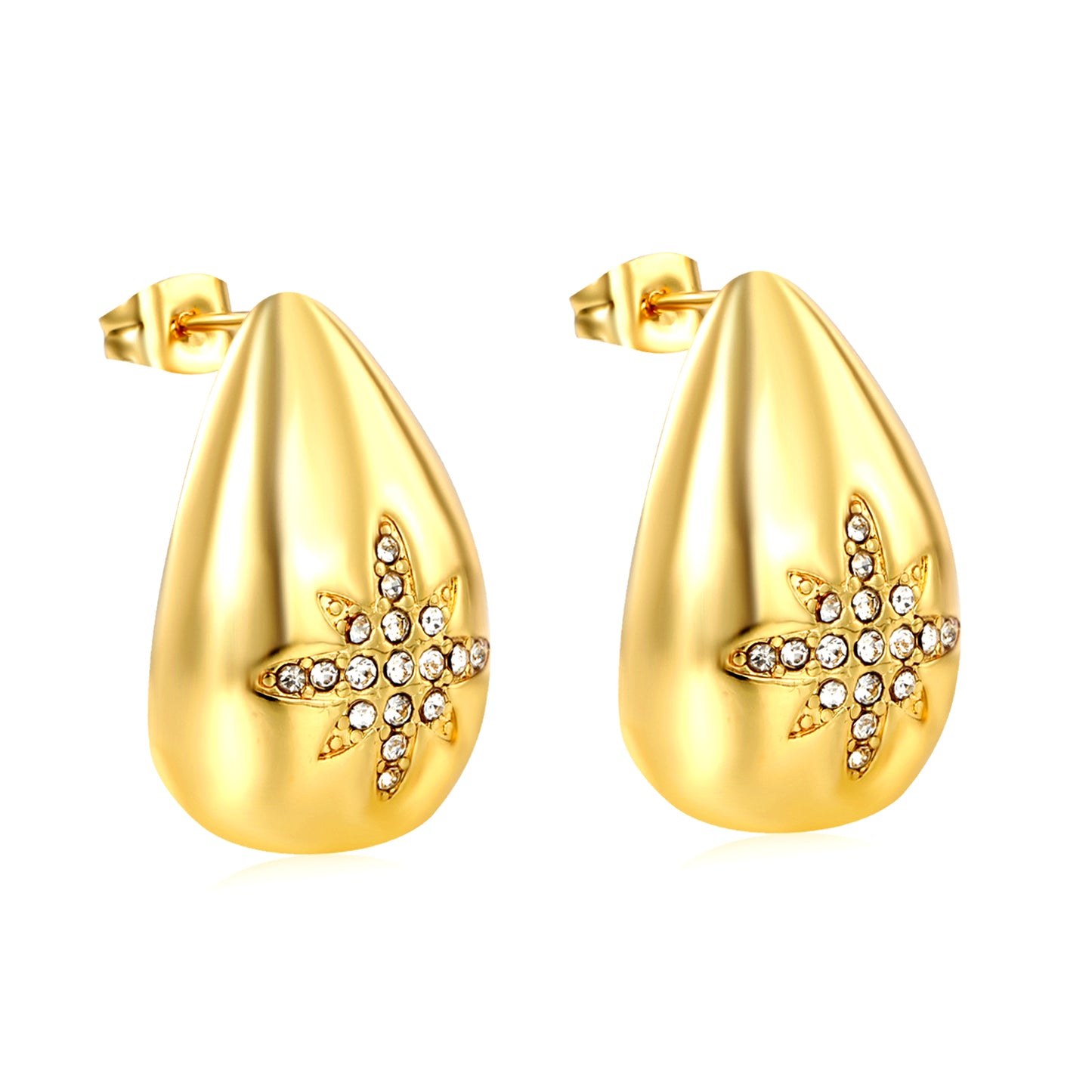 Gold Stainless Steel Hoop Earrings | 304 Steel | Comfort & Style