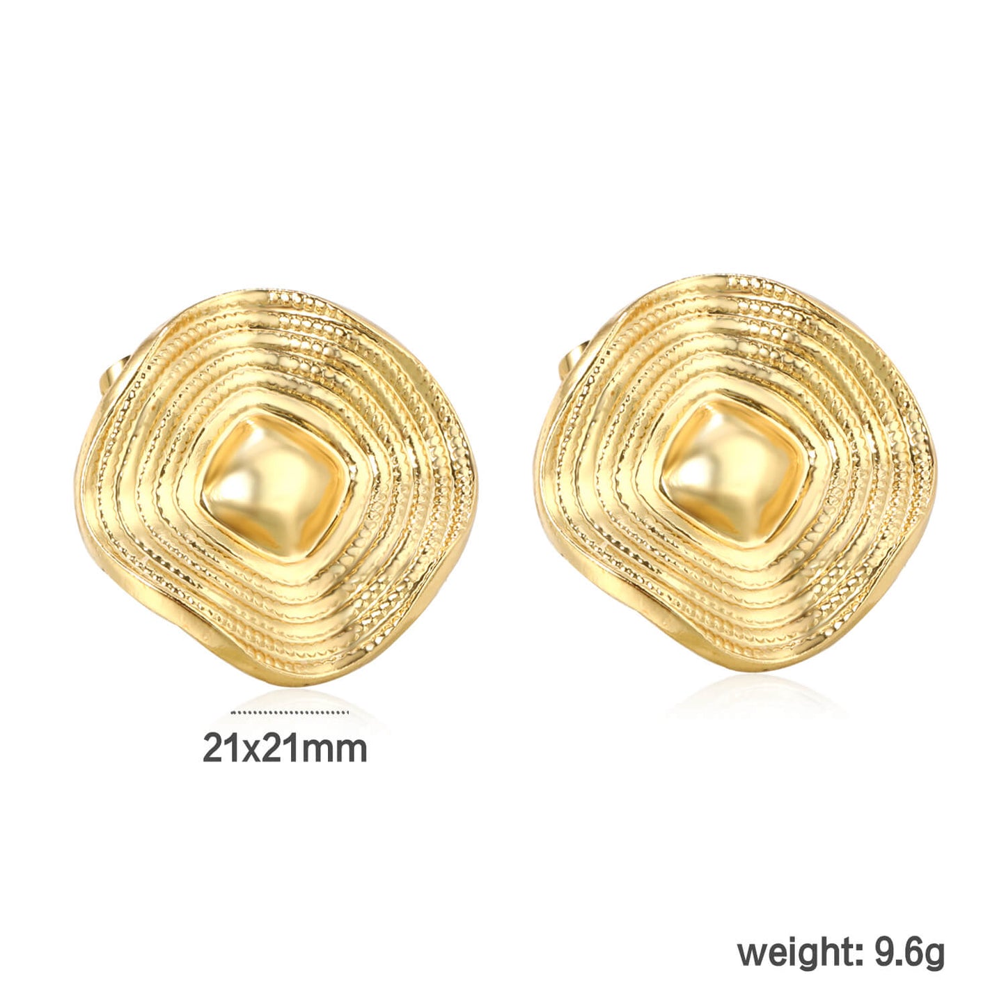 ✨ 18K Gold PVD Stud Earrings Wholesale (MOQ 12+) | Stainless Steel Hypoallergenic 🌍 | Trendy Circle Huggies & Statement Hoops