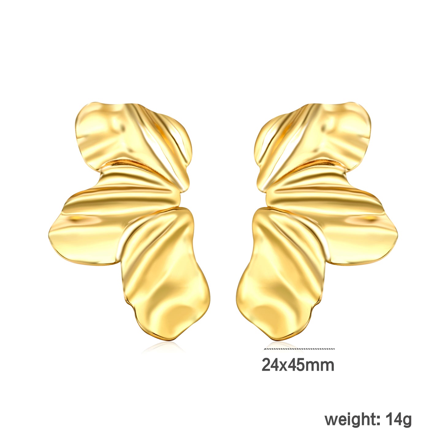 Fashion Temperament Stainless Steel Geometric Exquisite Design Stud Earring