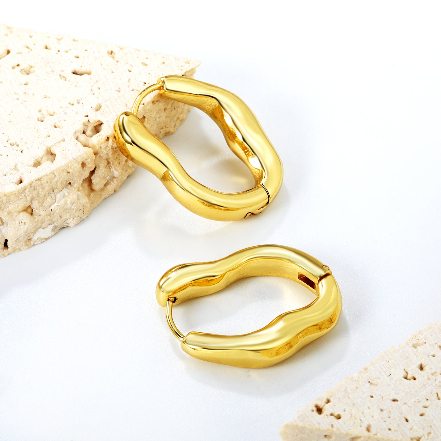 Chunky Stainless Steel Hoops - Industrial 6mm 20.6*25mm Thick Hoop Earrings