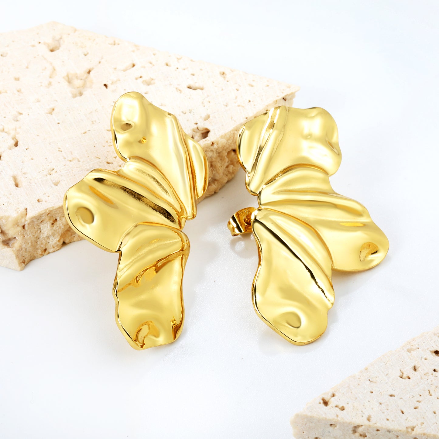 Fashion Temperament Stainless Steel Geometric Exquisite Design Stud Earring
