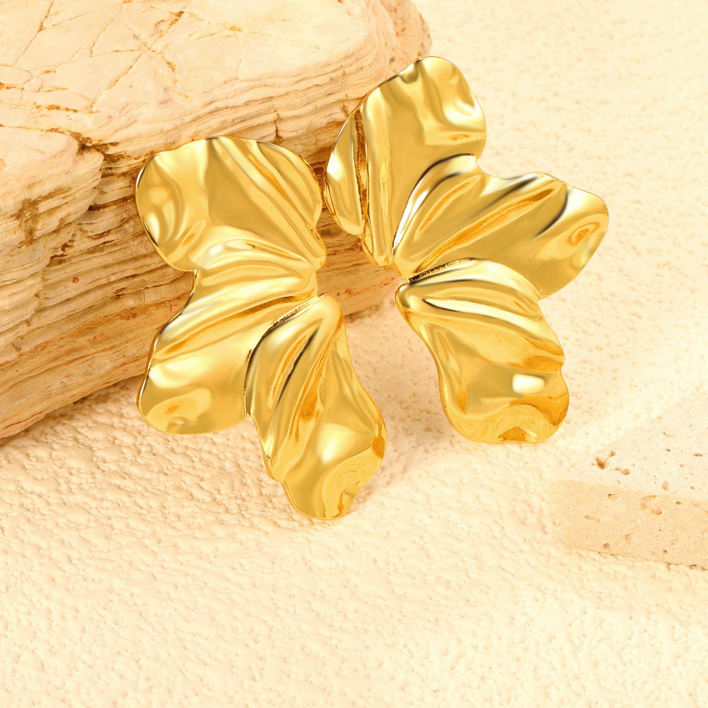 Fashion Temperament Stainless Steel Geometric Exquisite Design Stud Earring