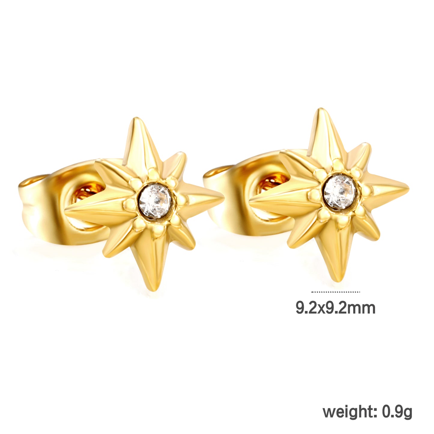 Bulk Stainless Steel Star Pendant Necklaces – 18K Gold Plated, Hypoallergenic Jewelry