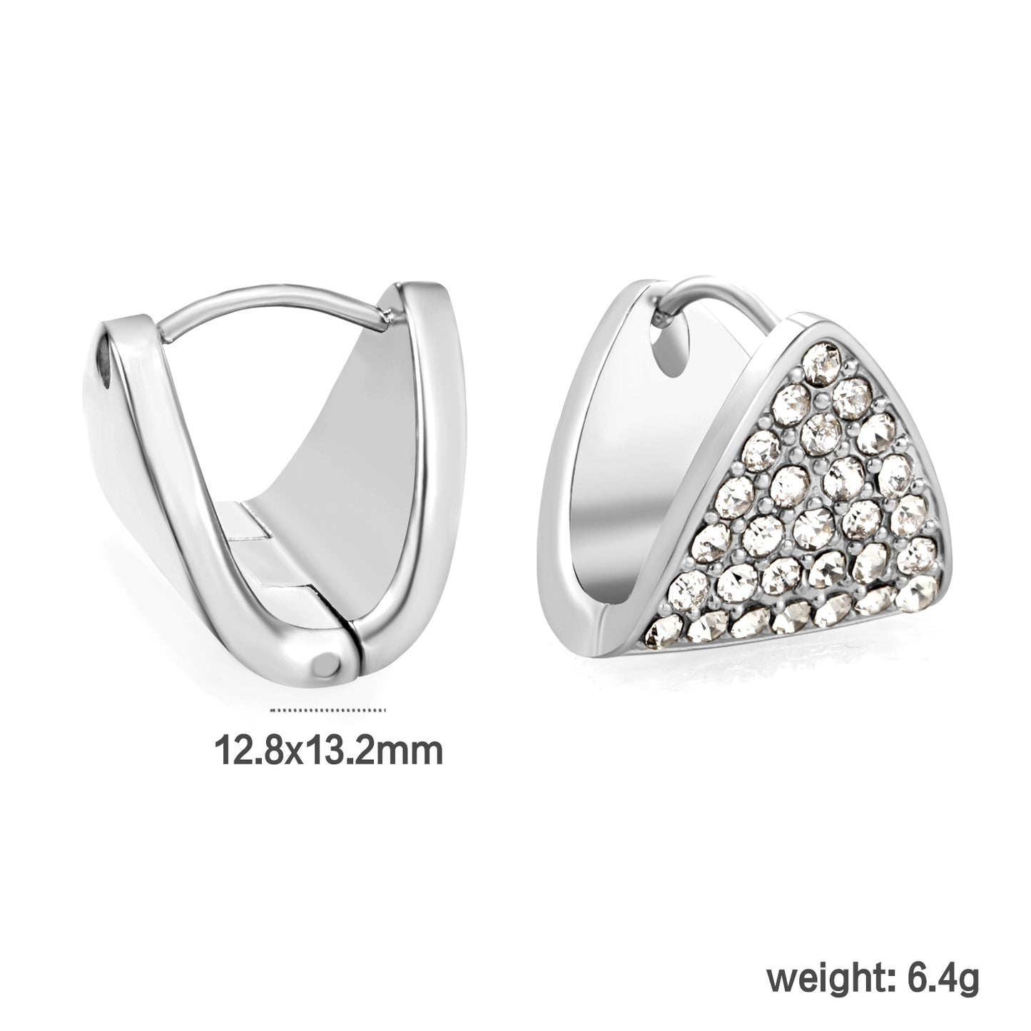 Wholesale Stainless Steel Zircon Earrings – Hypoallergenic Fashion Jewelry in Bulk for Women