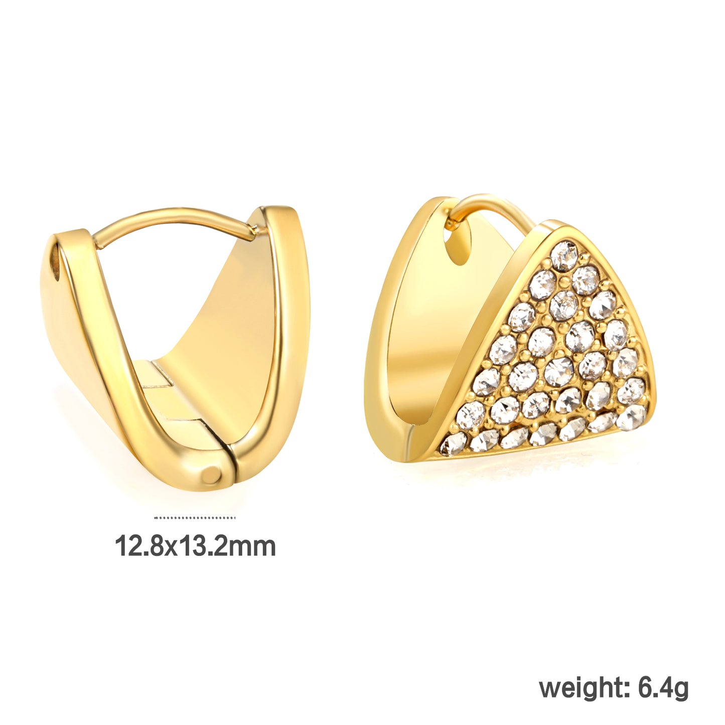 Wholesale Stainless Steel Zircon Earrings – Hypoallergenic Fashion Jewelry in Bulk for Women