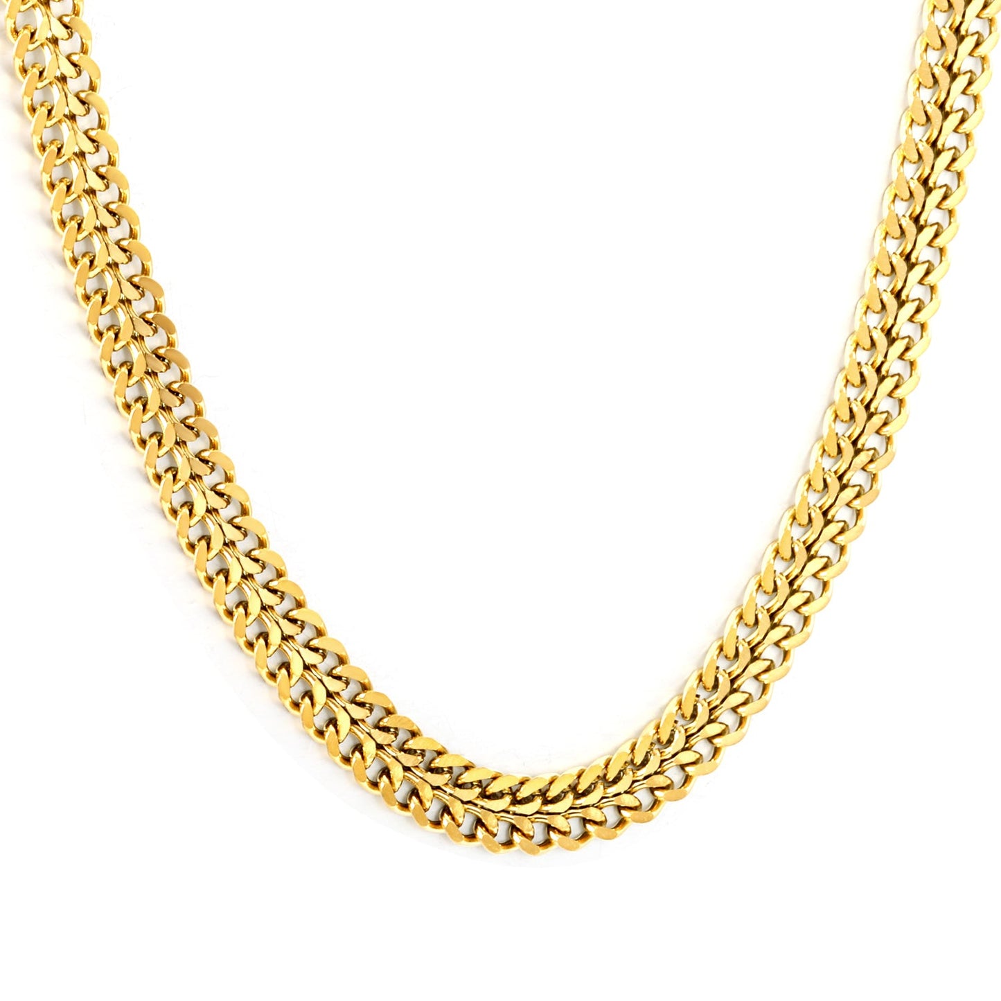 Double Splicing Matching Chain Necklace 5mm*40+5cm