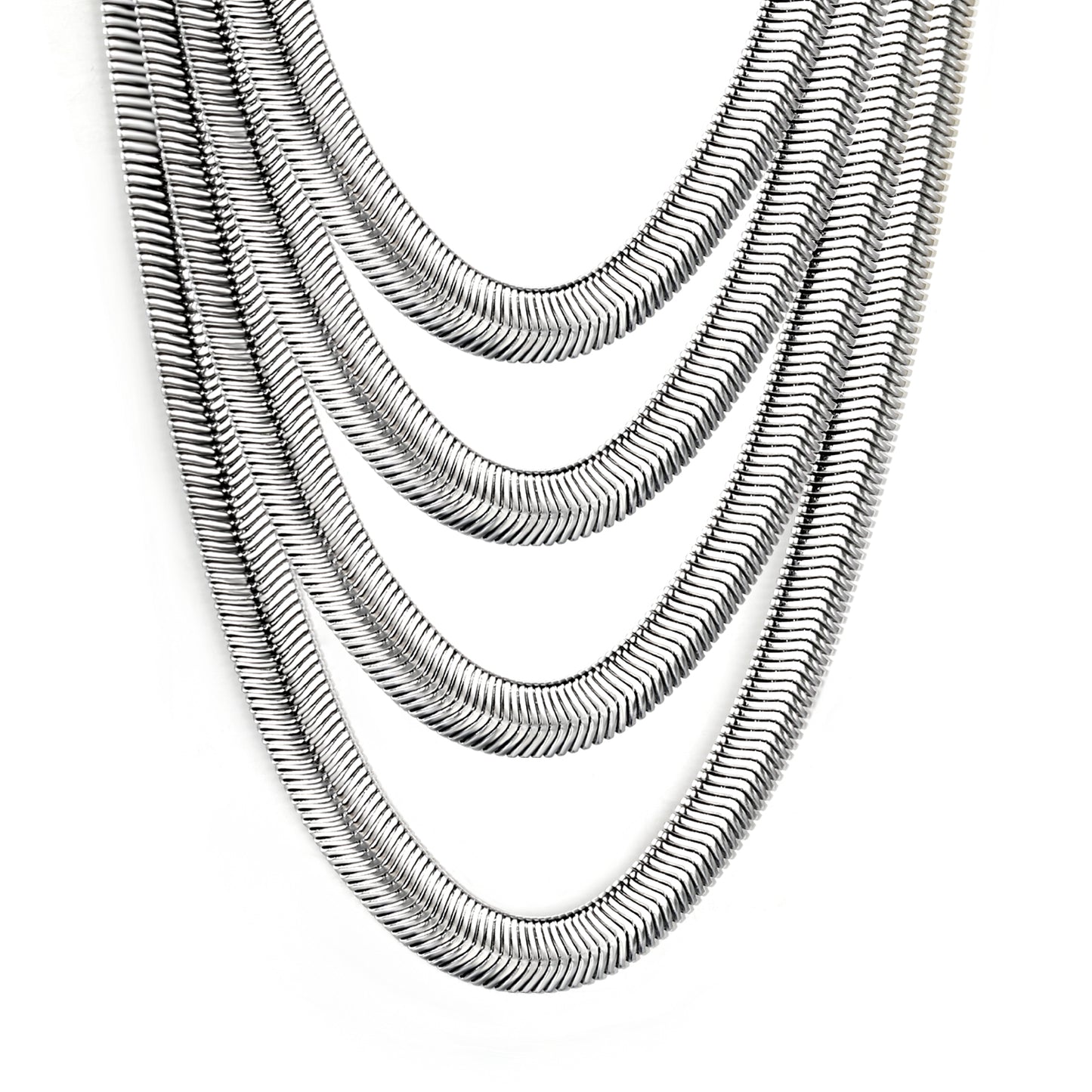 ✨ 6mm Stainless Steel Snake Chains Wholesale 4 Sizes (45-60cm) | Hypoallergenic Jewelry Making Supplies | Bulk Discounts